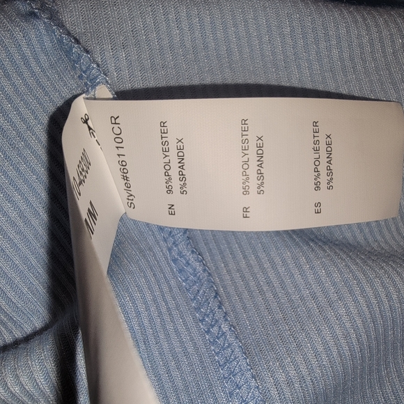 Birch and stone Blue Ribbed Tank Keyhole Women's Sz M spring summer - Picture 8 of 8